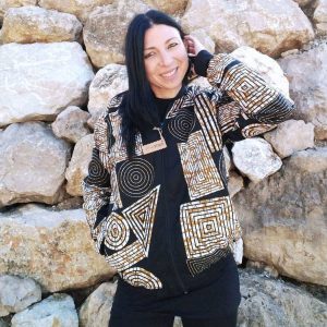 Chaqueta Bomber Tejido Wax Africano