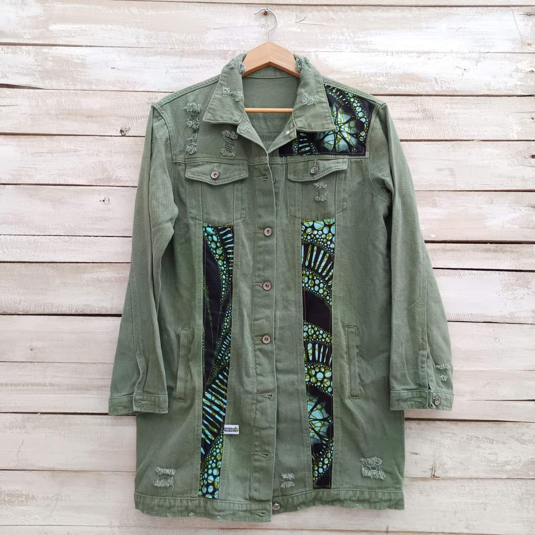 Chaqueta vaquera larga verde 01 - Imagen 3